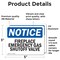 Signmission Fireplace Emergency Gas Shutoff Valve, 5 in W x Rectangle, Vinyl Decal OS-2PACK-NS-D-35-L-12717 - alternate 2